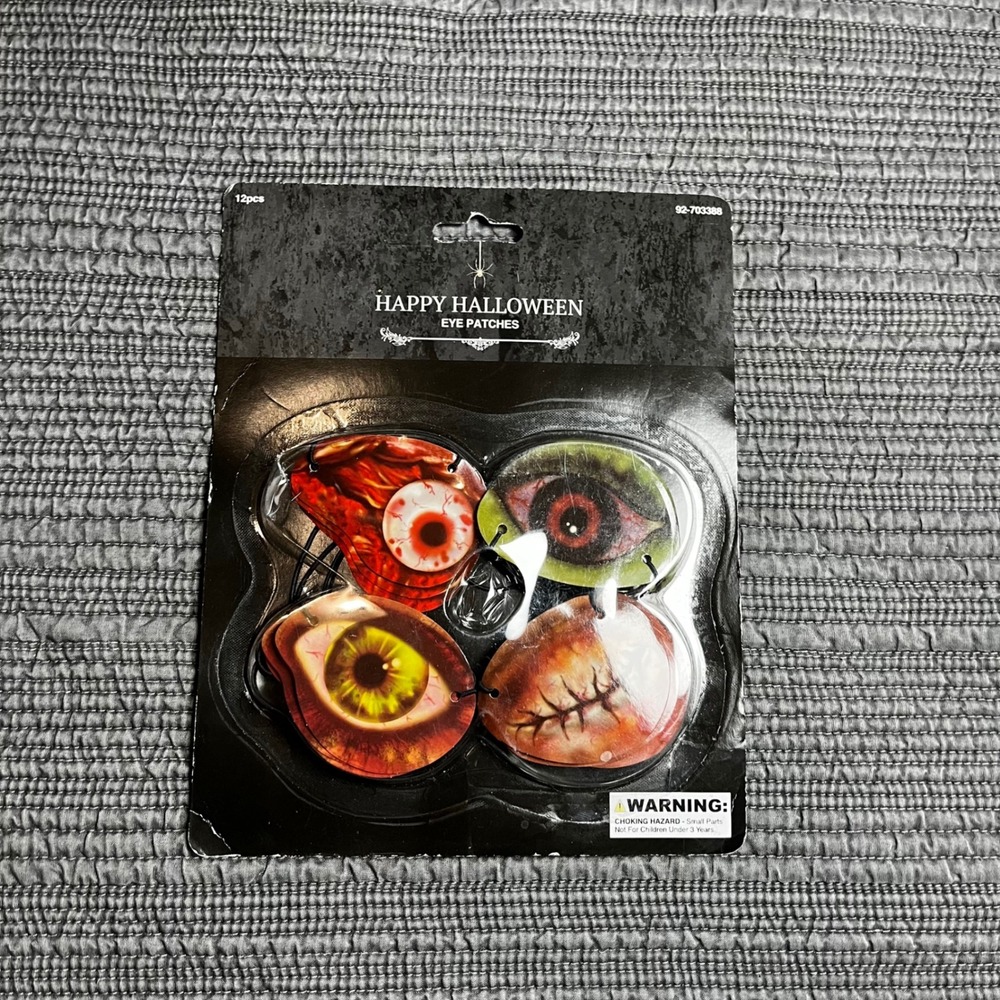 12pc Happy Halloween Eye Patches Creepy Eyeball Costume Accessories Party Favors
